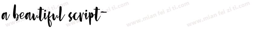 a beautiful script字体转换